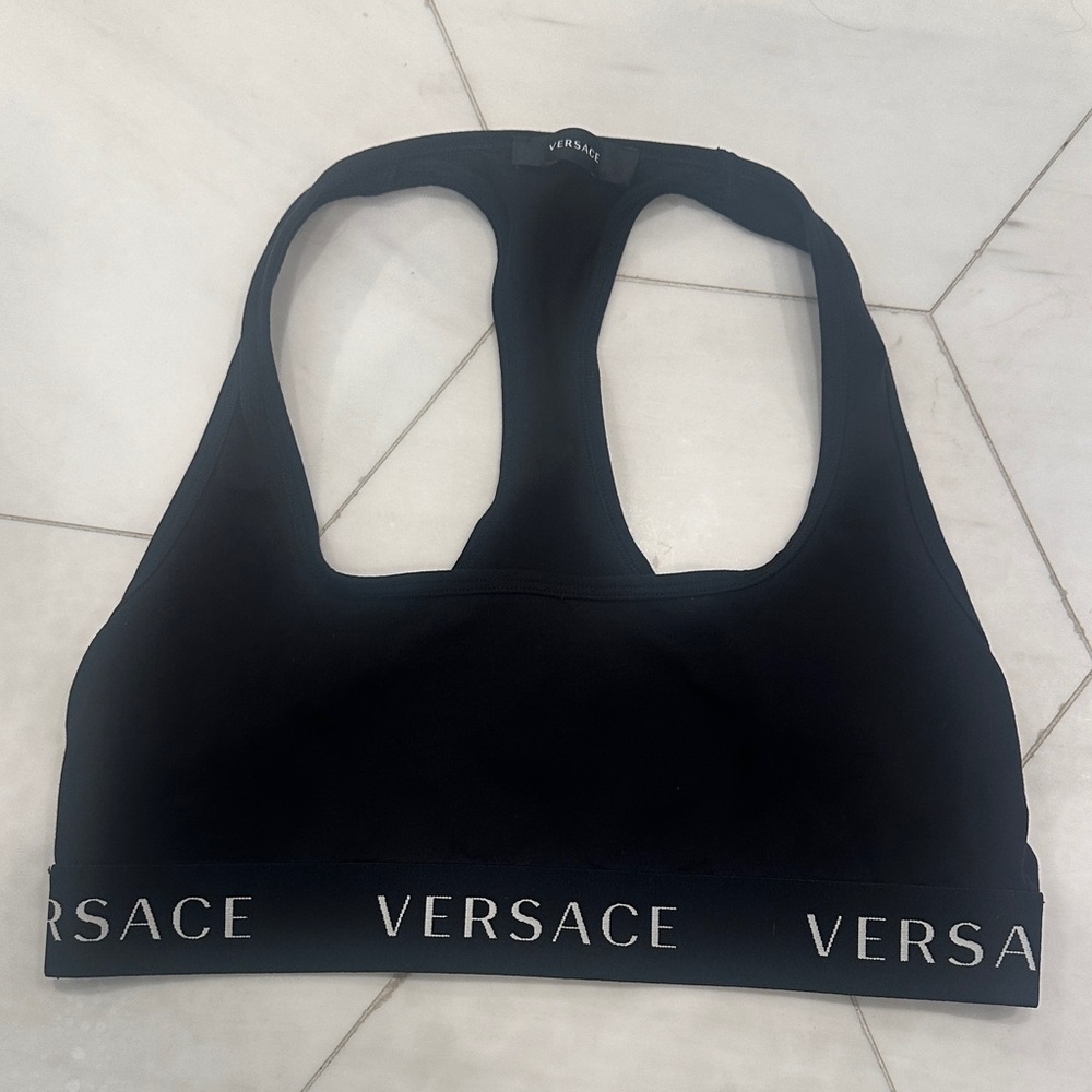 Versace Midnight Black Sports Bra